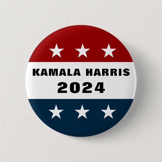 Kamala Harris für Präsident 2024 Pinback Button (Vorderseite)