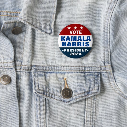 Kamala Harris für Präsident 2024 Pinback Button (Beispiel)