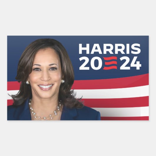 Kamala Harris für Präsident 2024 Rechteckiger Aufkleber (Vorderseite)