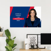 Kamala Harris für Präsident 2024 Red White & Blue Poster (Heimbüro)
