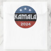 Kamala Harris für Präsident 2024 Runder Aufkleber (Tasche)