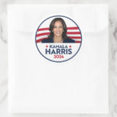Kamala Harris für Präsident 2024 Runder Aufkleber (Tasche)
