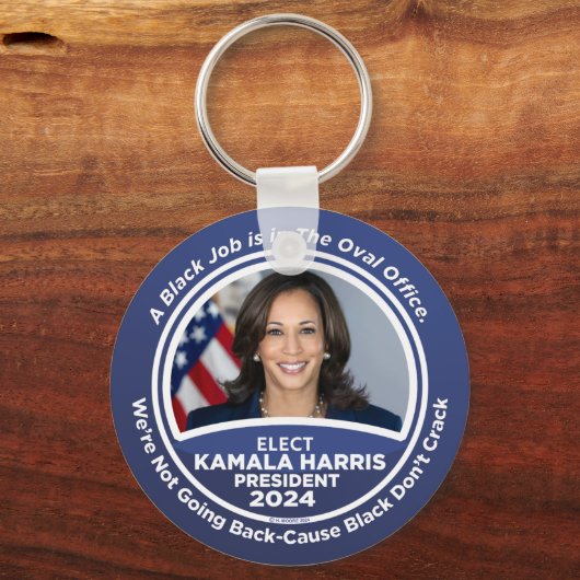 Kamala Harris für Präsident 2024 Schlüsselanhänger (Vorderseite)
