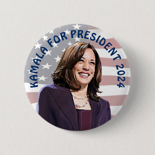 Kamala Harris für Präsident 2024   Wählen Sie Kama Button