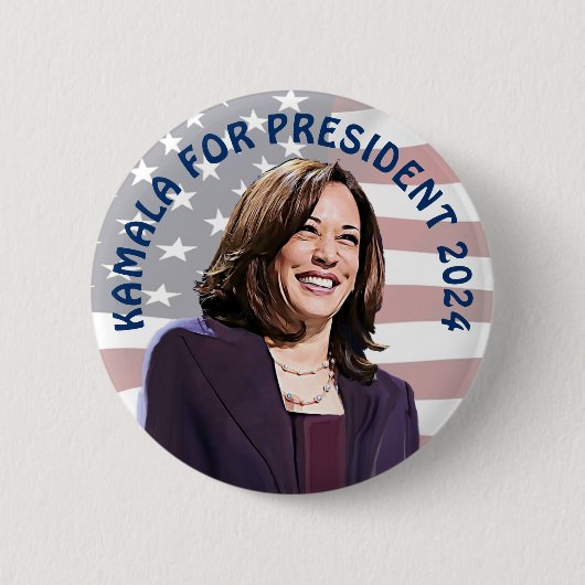 Kamala Harris für Präsident 2024 | Wählen Sie Kama Button (Vorderseite)