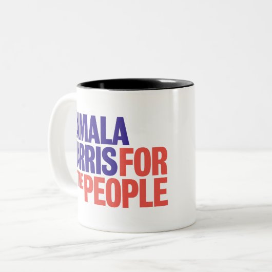 Kamala Harris für Präsident 2024 Zweifarbige Tasse (Vorderseite Links)