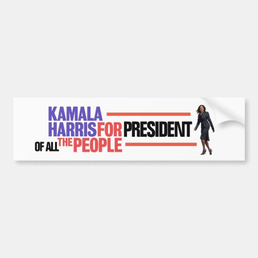 Kamala Harris für Präsident Autoaufkleber (Vorne)