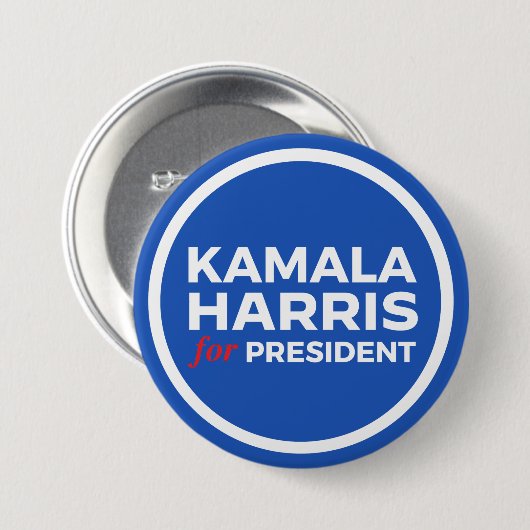 Kamala Harris für Präsident Button (Vorne & Hinten)