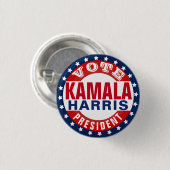 Kamala Harris für Präsident Button (Vorne & Hinten)