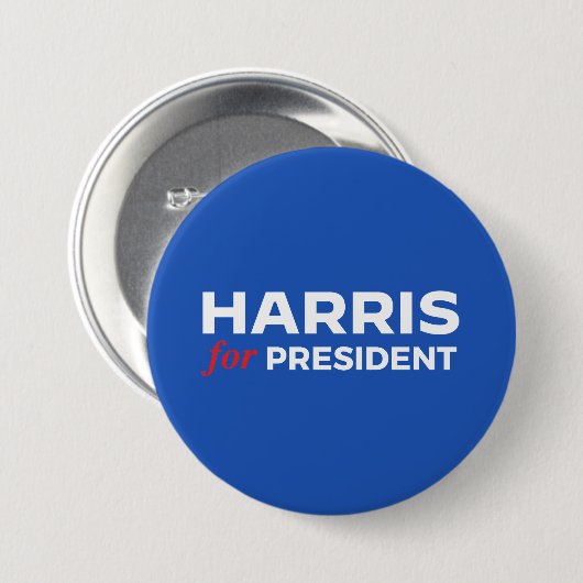 Kamala Harris für Präsident Button (Vorne & Hinten)