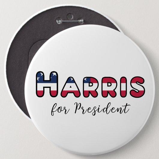 Kamala Harris für Präsident Button (Vorne & Hinten)