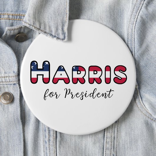 Kamala Harris für Präsident Button (Beispiel)