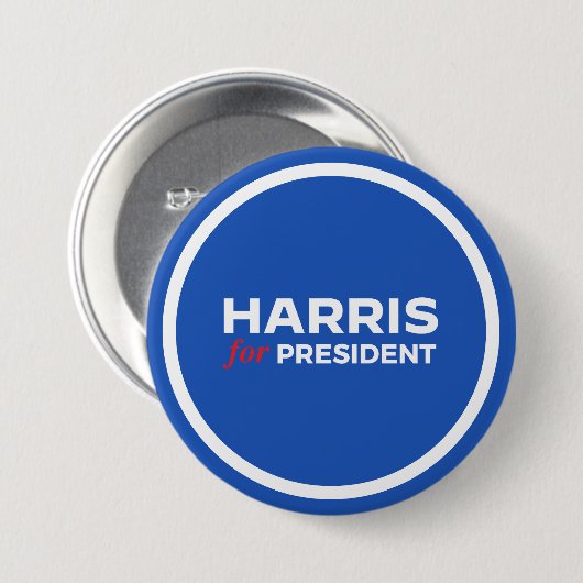 Kamala Harris für Präsident Button (Vorne & Hinten)