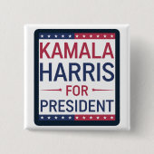 Kamala Harris für Präsident Button (Vorderseite)