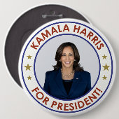 KAMALA HARRIS FÜR PRÄSIDENT! BUTTON (Vorne & Hinten)