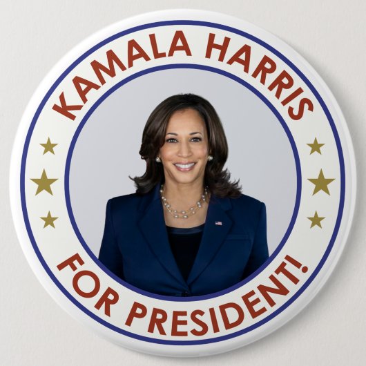 KAMALA HARRIS FÜR PRÄSIDENT! BUTTON (Vorderseite)