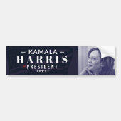 Kamala Harris für Präsident Foto Autoaufkleber (Vorne)