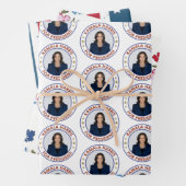 KAMALA HARRIS FÜR PRÄSIDENT GESCHENKPAPIER SET (Beispiel)