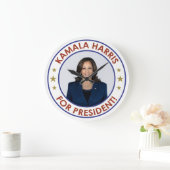 KAMALA HARRIS FÜR PRÄSIDENT! GROßE WANDUHR (Zuhause)