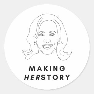 Kamala Harris für Präsident Harris 2024 Runder Aufkleber