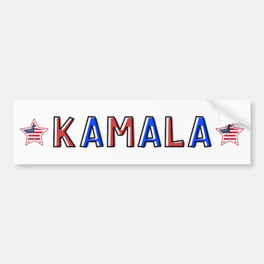 Kamala Harris für Präsident, "Kamala Design" Autoaufkleber (Vorne)