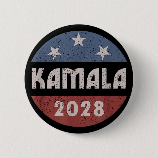 Kamala harris für Präsident Kamala Harris 2028 Button (Vorderseite)