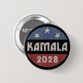 Kamala harris für Präsident Kamala Harris 2028 Button (Vorne & Hinten)