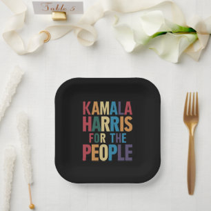 Kamala Harris für Präsident LGBT Gay Pride Regenbo Pappteller