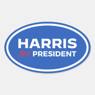 Kamala Harris für Präsident Ovaler Aufkleber