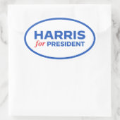 Kamala Harris für Präsident Ovaler Aufkleber (Tasche)