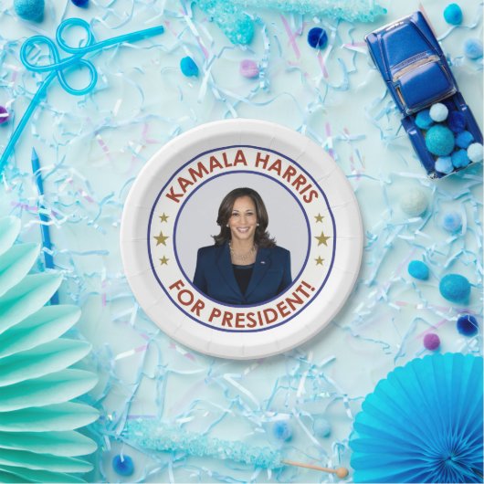 KAMALA HARRIS FÜR PRÄSIDENT! PAPPTELLER (Party)