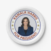 KAMALA HARRIS FÜR PRÄSIDENT! PAPPTELLER (Vorderseite)