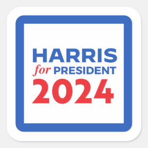 Kamala Harris für Präsident Quadratischer Aufkleber