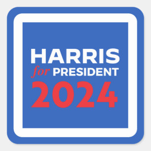 Kamala Harris für Präsident Quadratischer Aufkleber