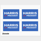 Kamala Harris für Präsident Rechteckiger Aufkleber (Blatt)