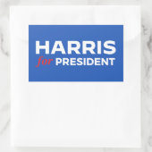 Kamala Harris für Präsident Rechteckiger Aufkleber (Tasche)