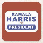 KAMALA HARRIS FÜR PRÄSIDENT! RECHTECKIGER PAPPUNTERSETZER (Vorderseite)
