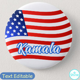 Kamala Harris für Präsidentin Elegant Script US Fl Button