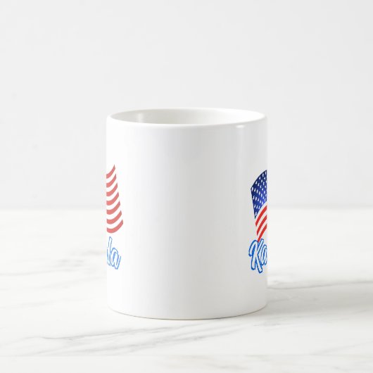 Kamala Harris für Präsidentin Elegant Script US Fl Kaffeetasse (Mittel)