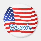 Kamala Harris für Präsidentin Elegant Script US Fl Magnet (Vorne)