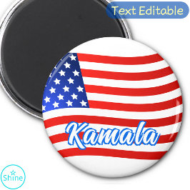 Kamala Harris für Präsidentin Elegant Script US Fl Magnet
