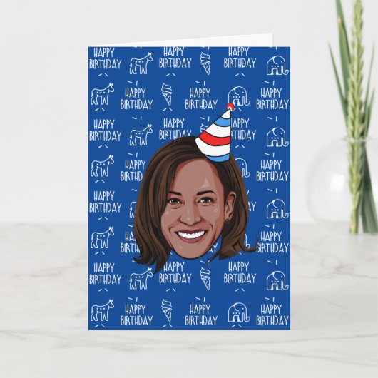KAMALA HARRIS Geburtstag Karte (Vorderseite)