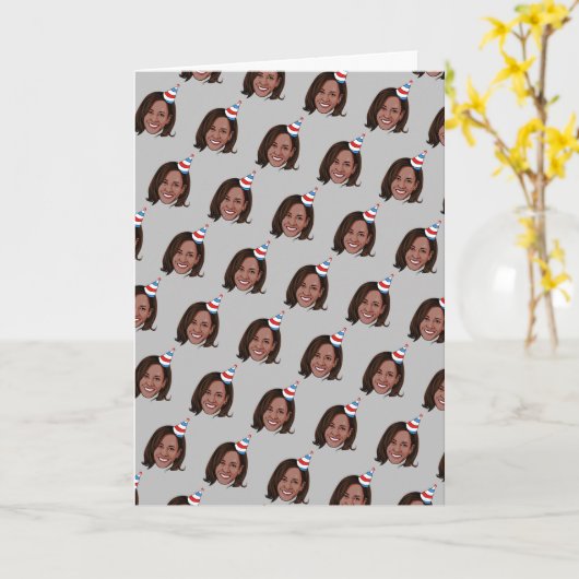 KAMALA HARRIS Geburtstag Karte (Gelbe Blume)