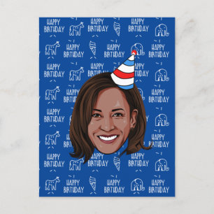 KAMALA HARRIS Geburtstag Postkarte