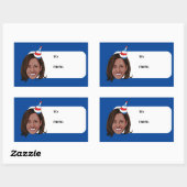 KAMALA HARRIS Geburtstag Rechteckiger Aufkleber (Blatt)