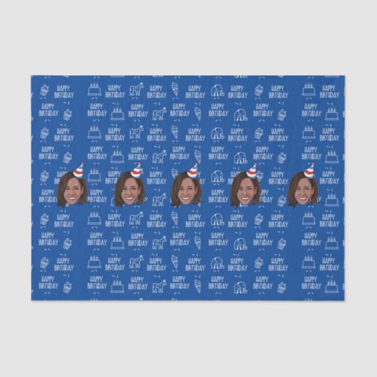 KAMALA HARRIS Geburtstag Seidenpapier (Vorderseite)