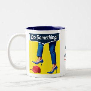 Kamala Harris geht nicht zurück, macht etwas Keram Zweifarbige Tasse