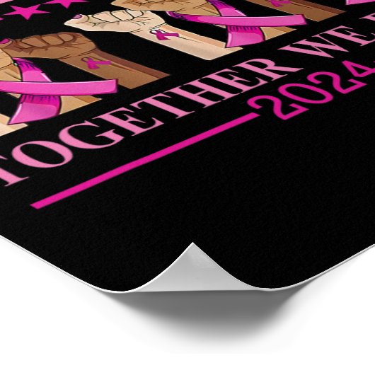 Kamala Harris gemeinsam bringen wir Brustkrebs-Wis Poster (Ecke)