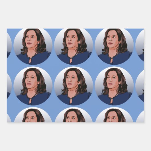 KAMALA HARRIS GIFT GESCHENKPAPIER SET (Vorderseite)