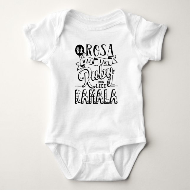 Kamala Harris Girl Power Baby Body Anzug Baby Strampler (Vorderseite)